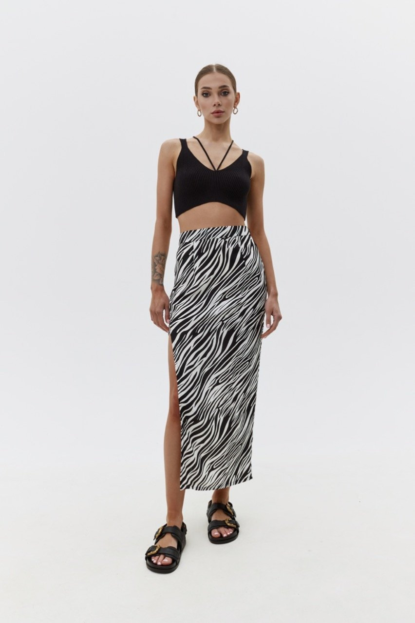 Черно-белая юбка BLAZH'