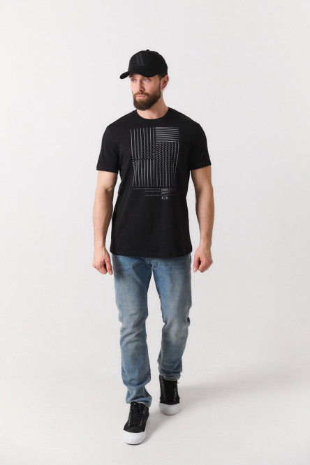 Черная футболка Armani Exchange