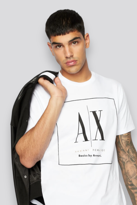 Белая футболка Armani Exchange