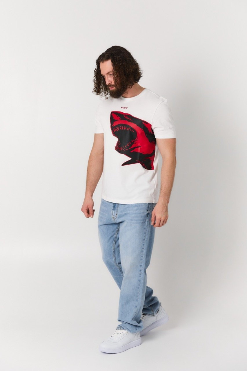 Белая футболка HUGO