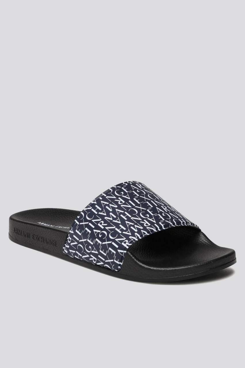Сині шльопанці Armani Exchange