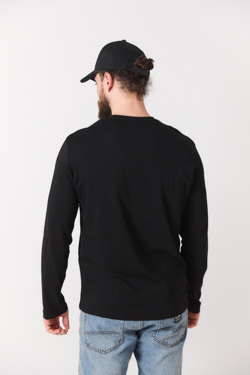 Чорний лонгслів Armani Exchange