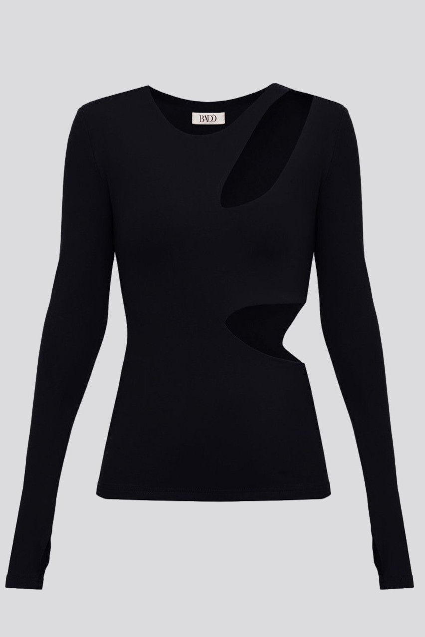 Черный лонгслив BLAZH'