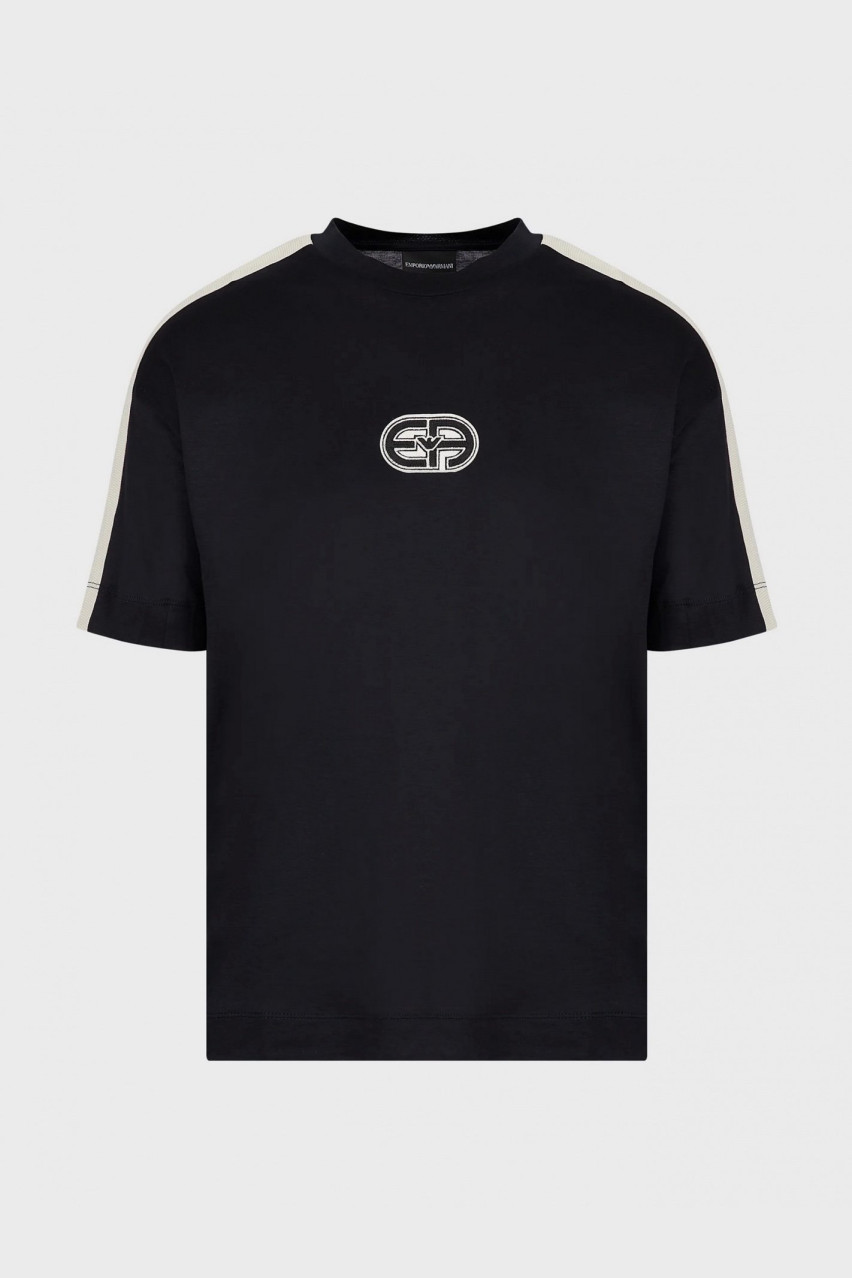 Темно синя футболка Emporio Armani