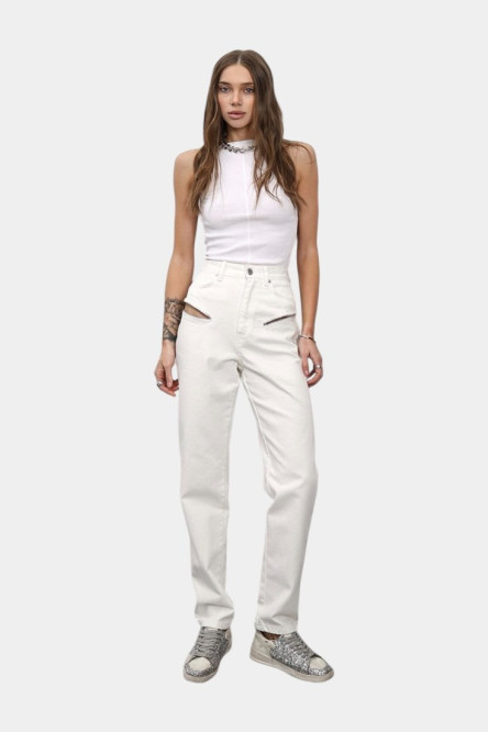 Білі джинси Zip