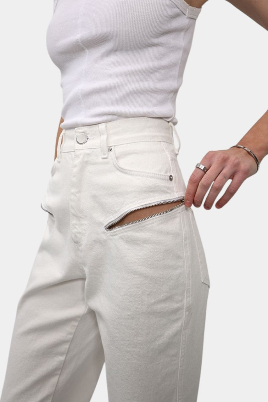 Білі джинси Zip D66W Aisenberg