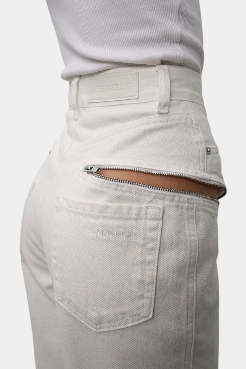 Білі джинси Zip D66W Aisenberg