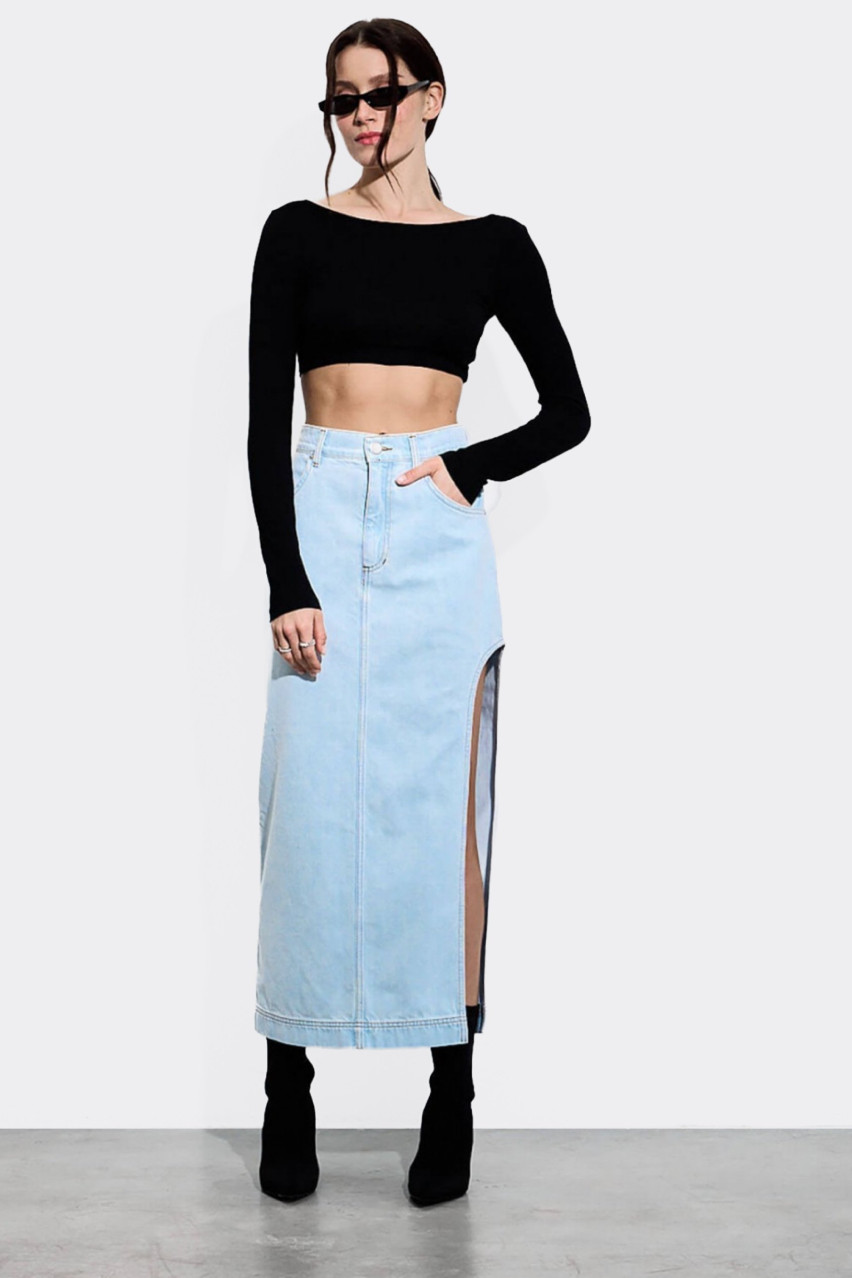 Голубая джинсовая юбка Bleach