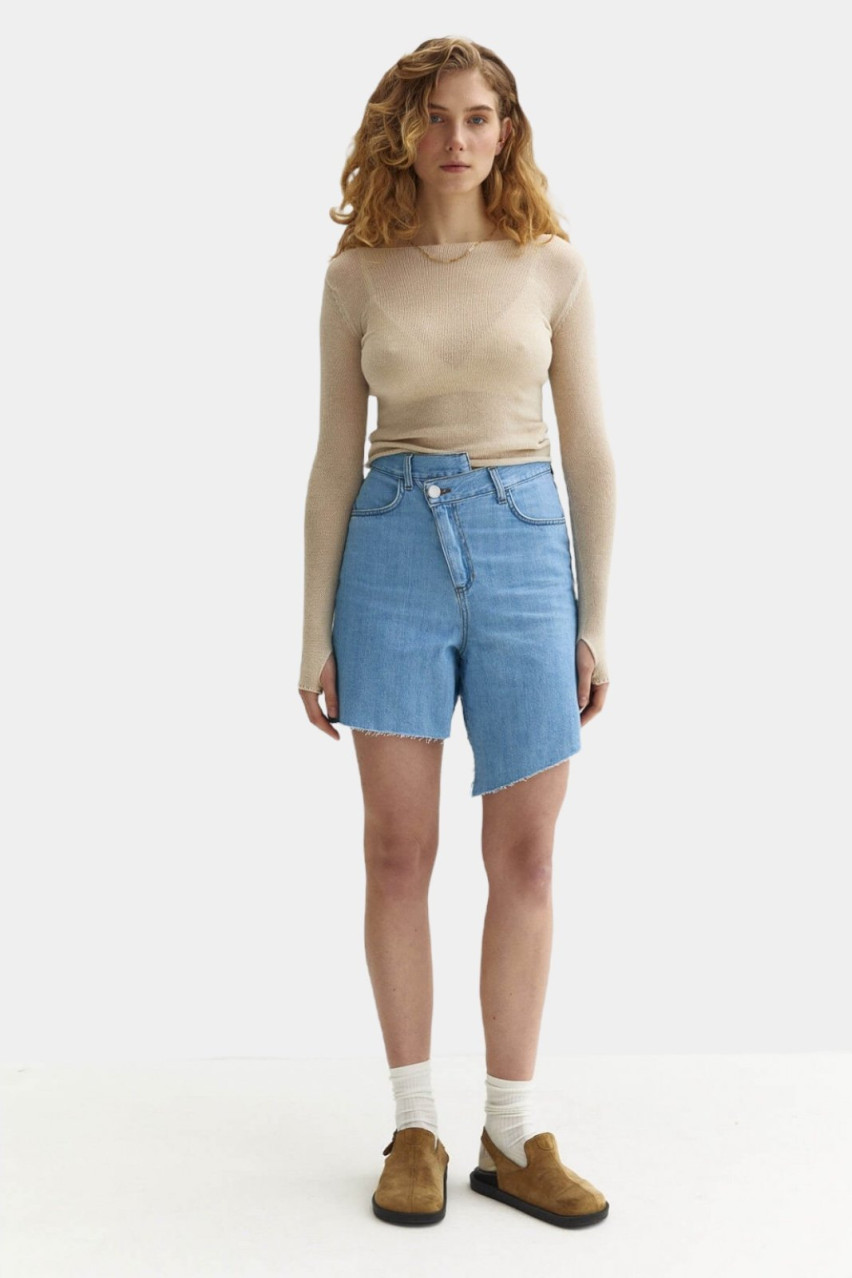 Блакитні джинсові шорти Criss Cross Aisenberg