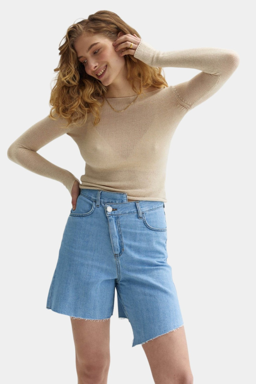 Блакитні джинсові шорти Criss Cross Aisenberg