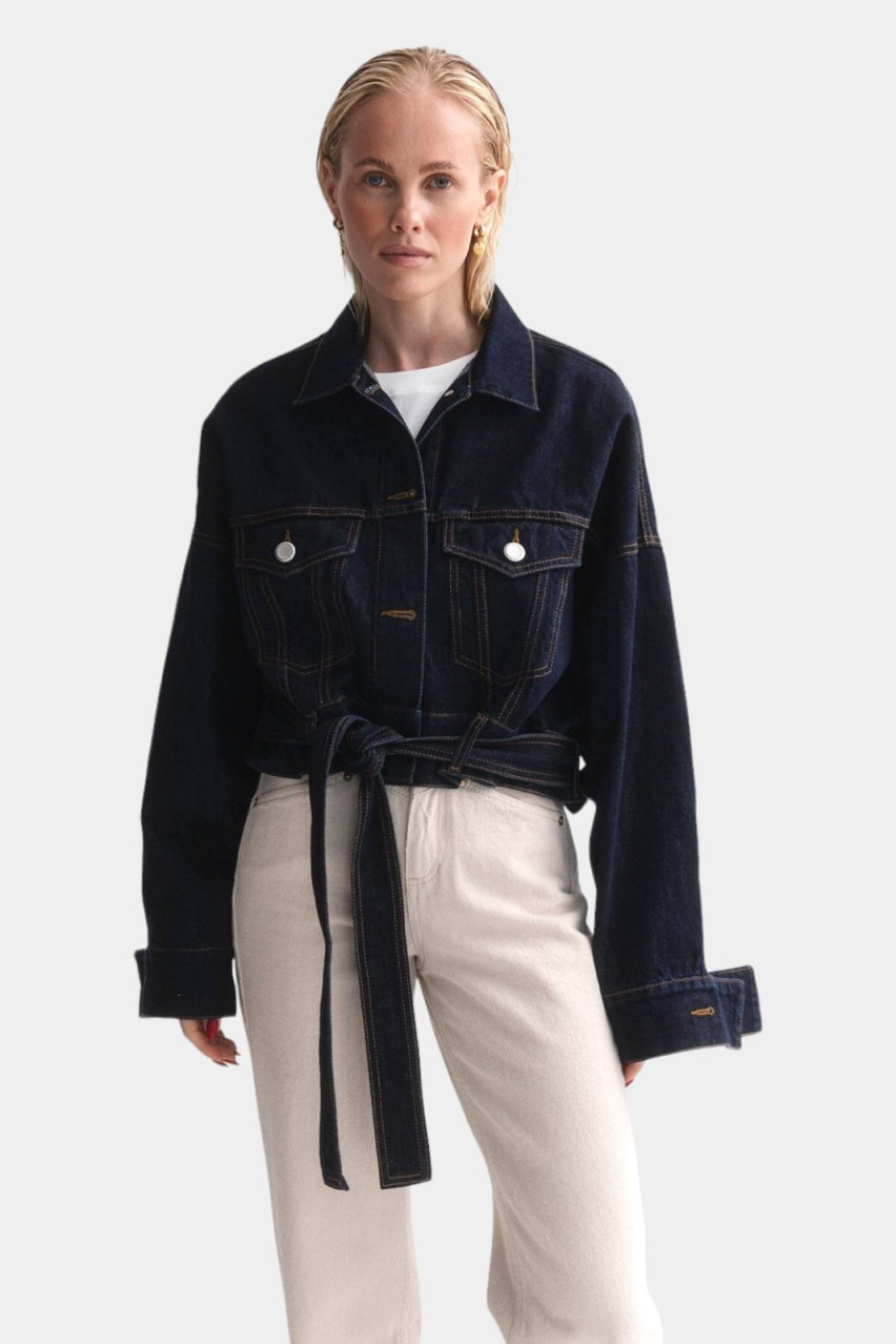 Тёмно-синяя джинсовая куртка ELLE & AISENBERG Aisenberg