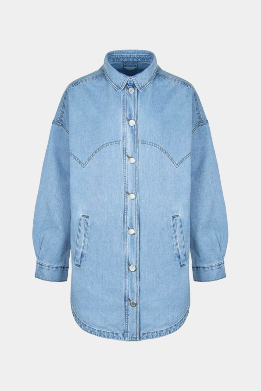 Блакитна джинсова куртка-сорочка D67MB AISENBERG
