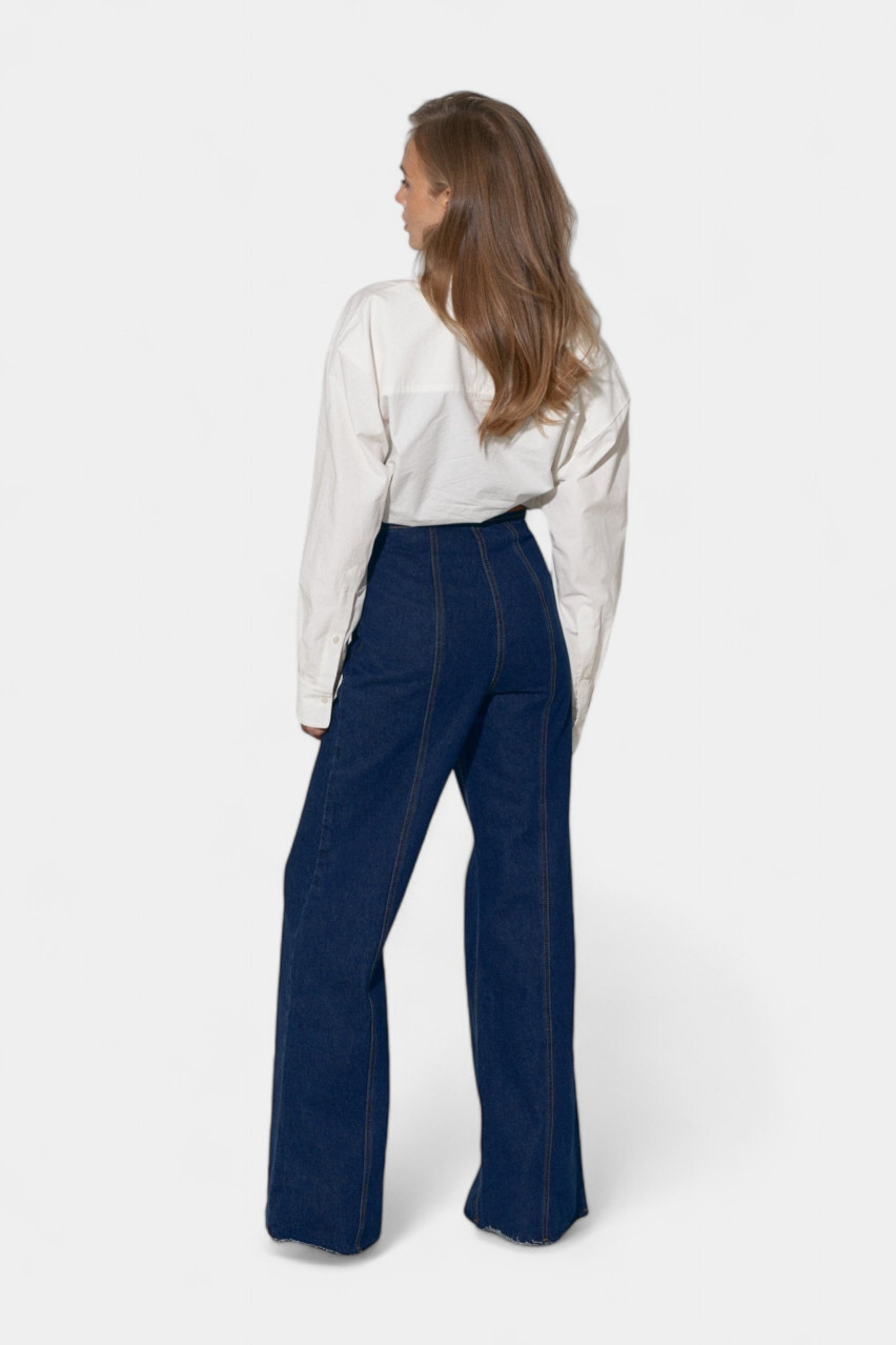 Темно-сині джинси кльош Chloe D53DB Aisenberg