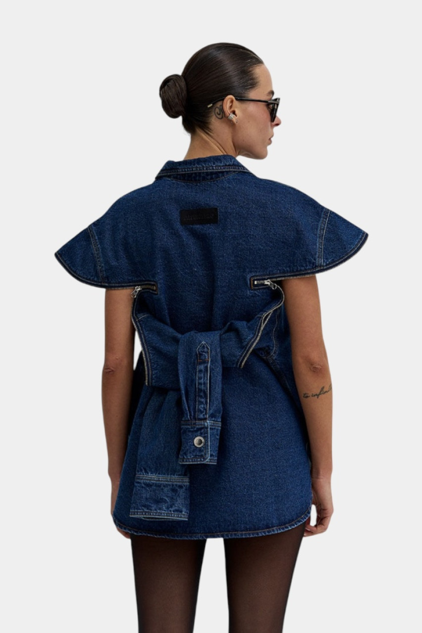 Синя джинсова сорочка Zip D272B Aisenberg