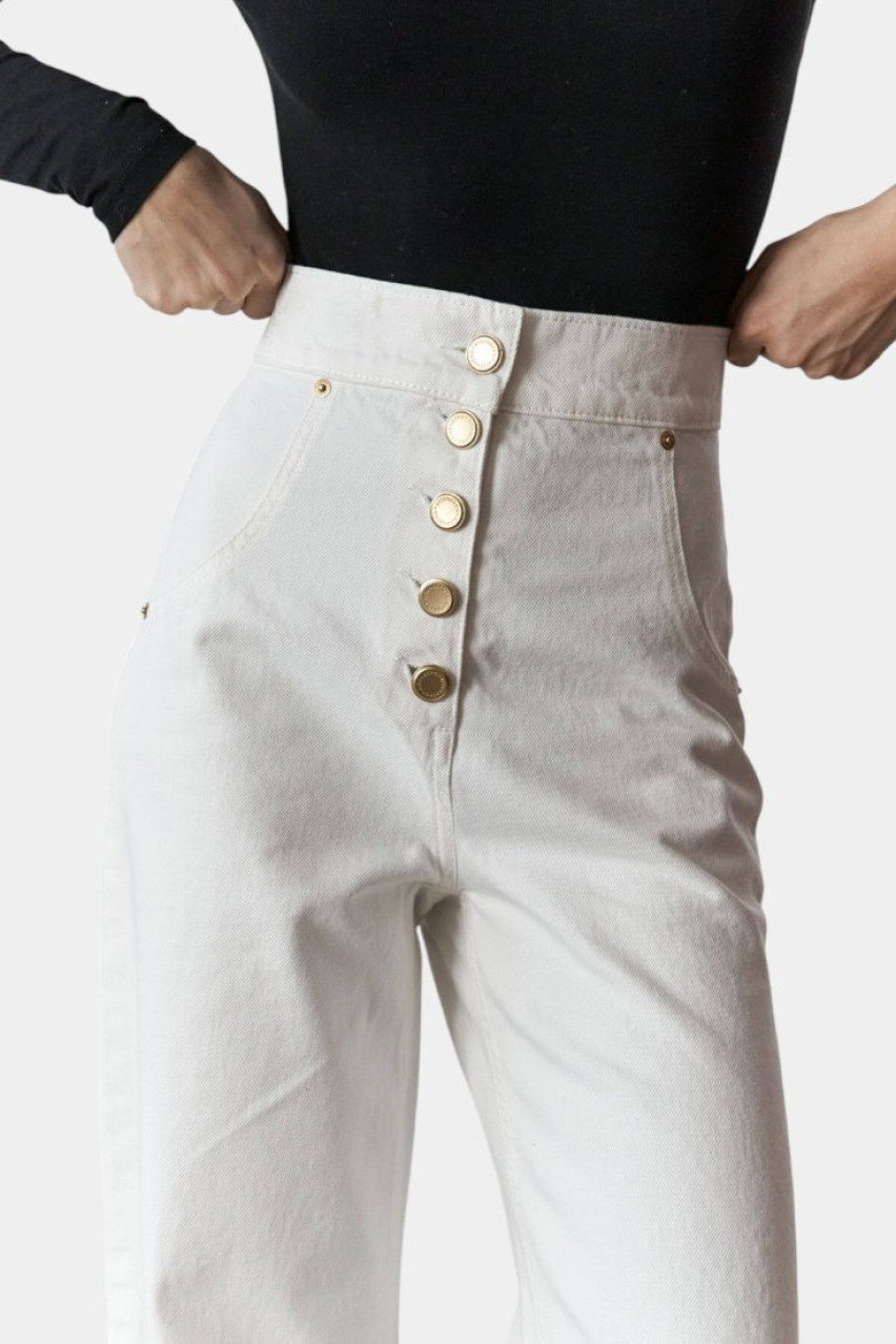 Білі джинси кльош Chloe D53W Aisenberg