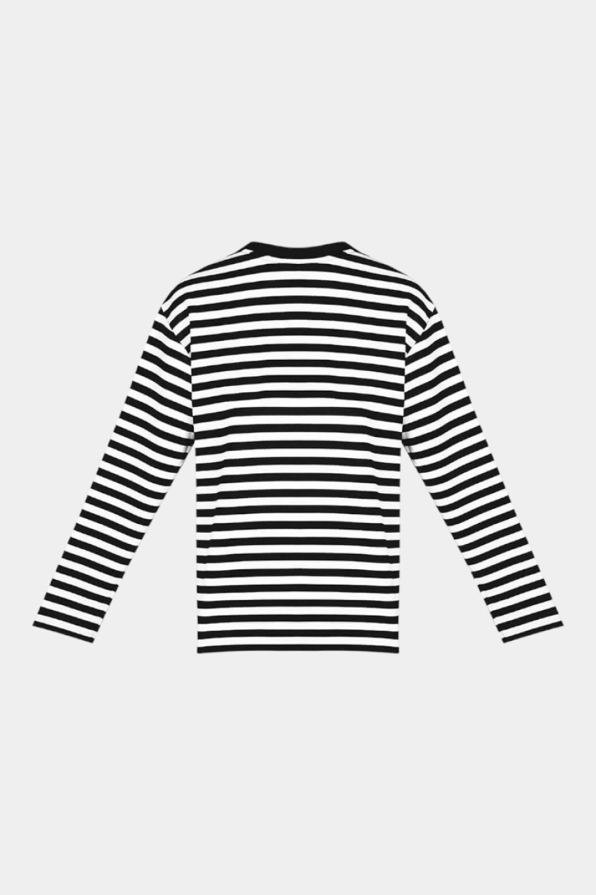 Чорно-білий лонгслів в смужку BB1 Aisenberg