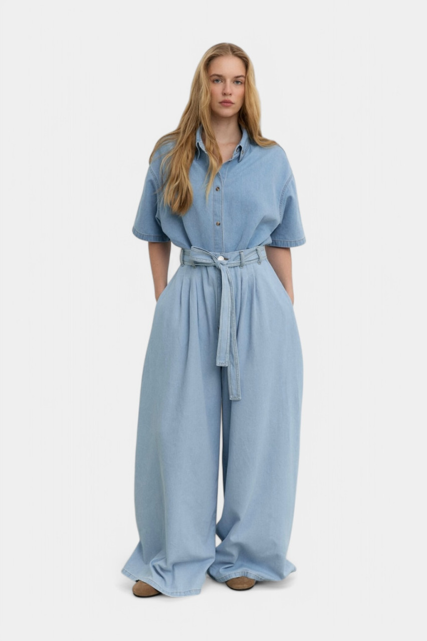 Голубые джинсы Palazzo D292PLB Aisenberg