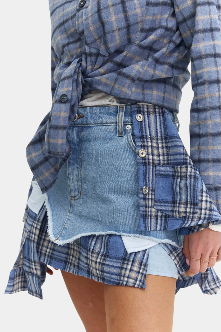 Голубая джинсовая юбка-шорты Rio D289MB Aisenberg