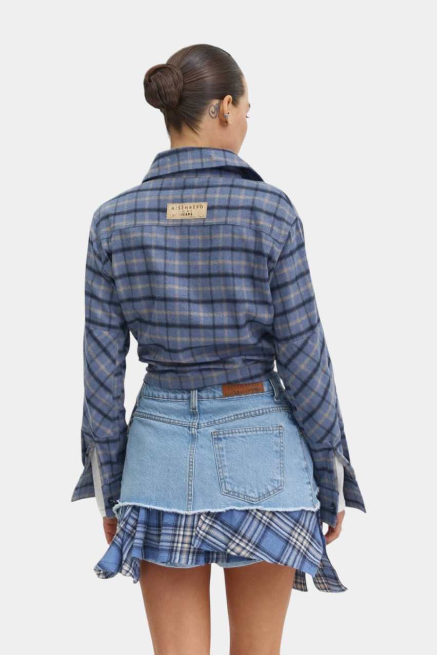 Голубая джинсовая юбка-шорты Rio D289MB Aisenberg