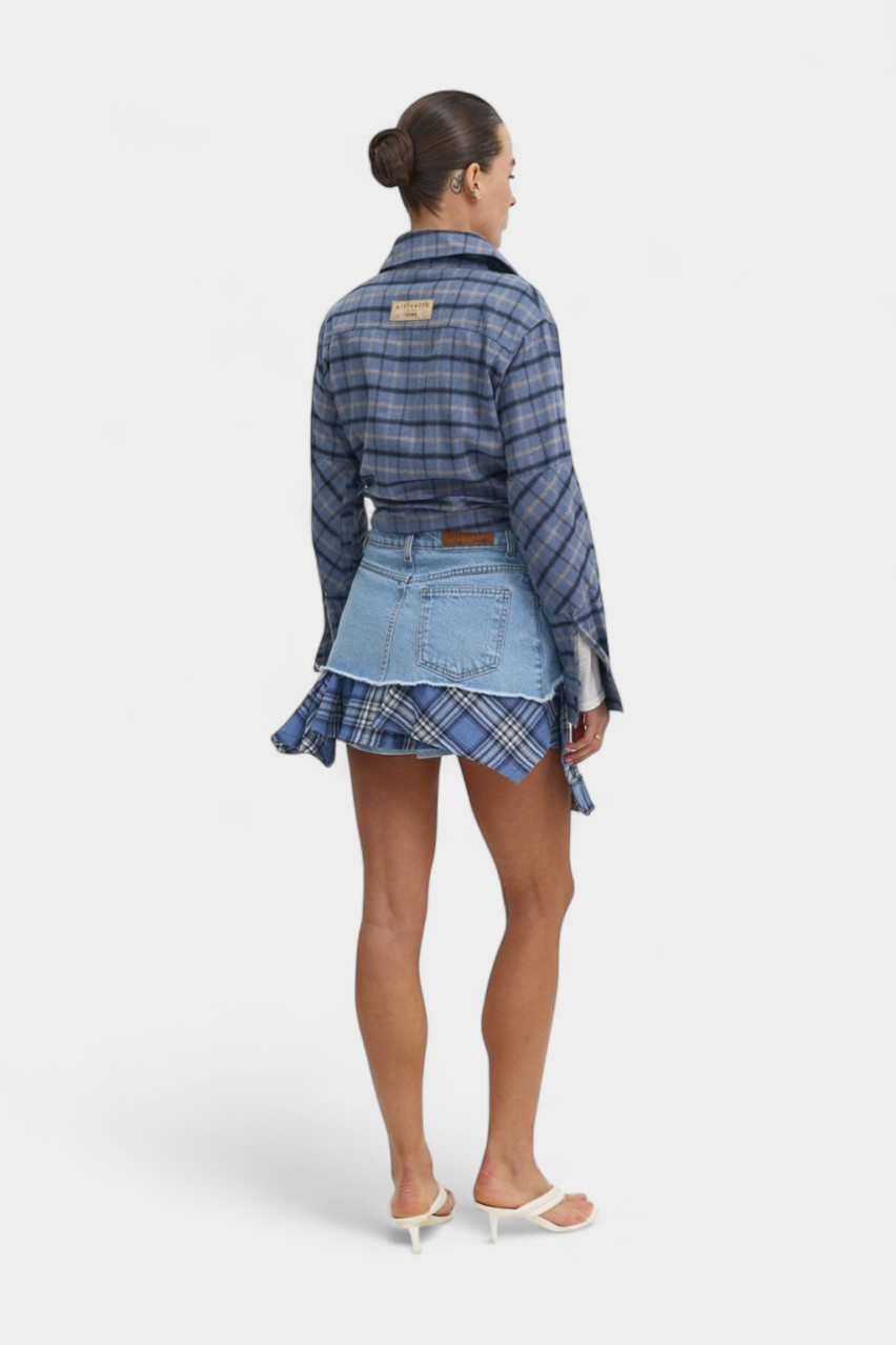 Голубая джинсовая юбка-шорты Rio D289MB Aisenberg