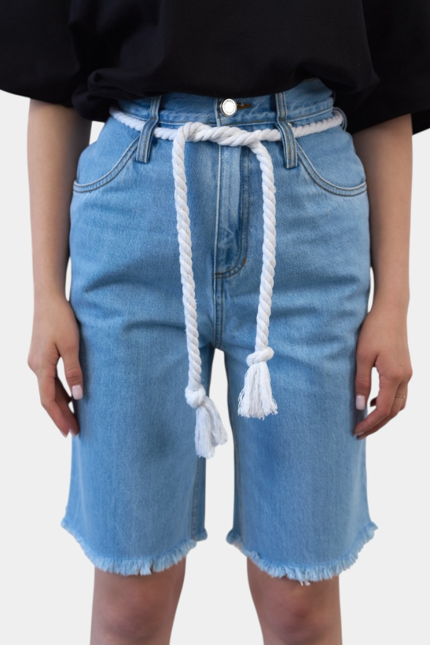 Синие джинсовые шорты-бермуды D129berMB Aisenberg