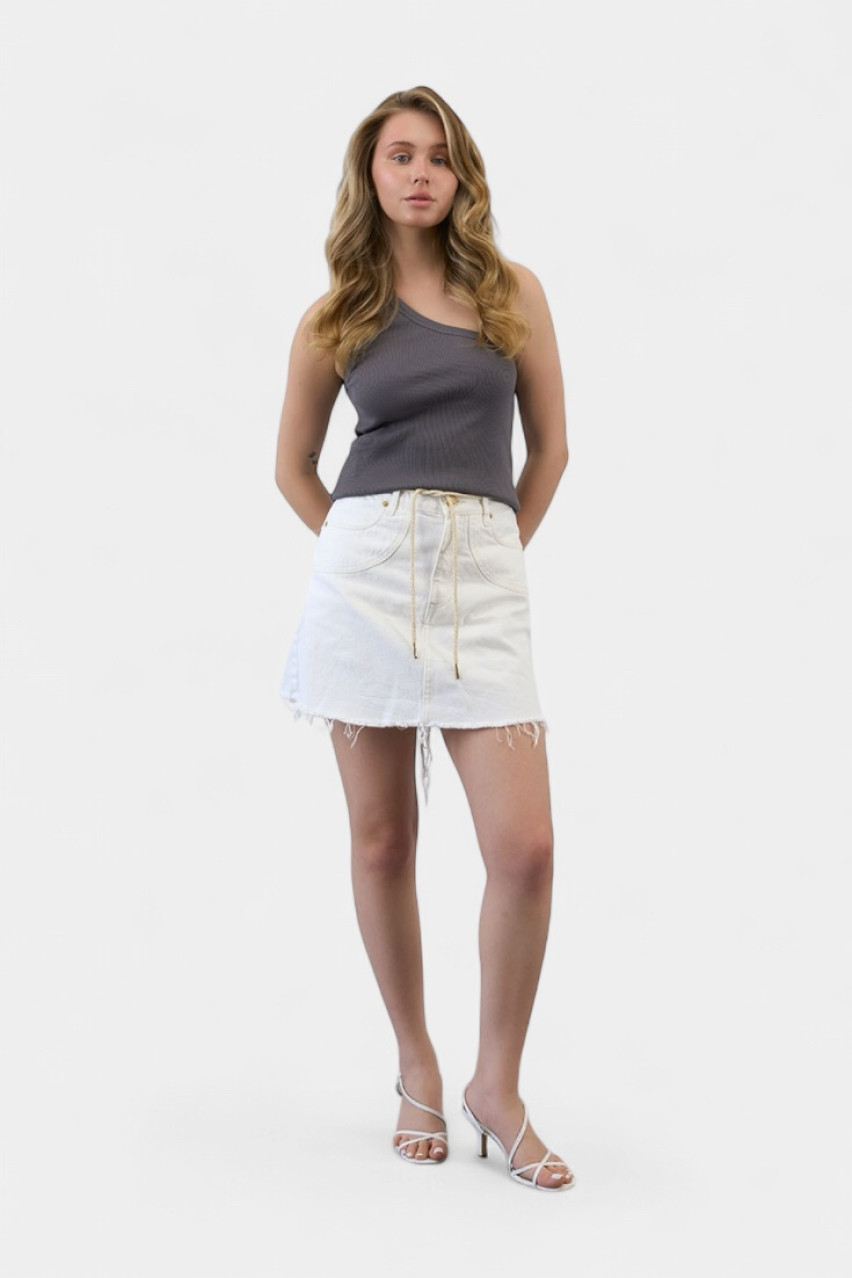Белая джинсовая юбка-шорты D52W Aisenberg