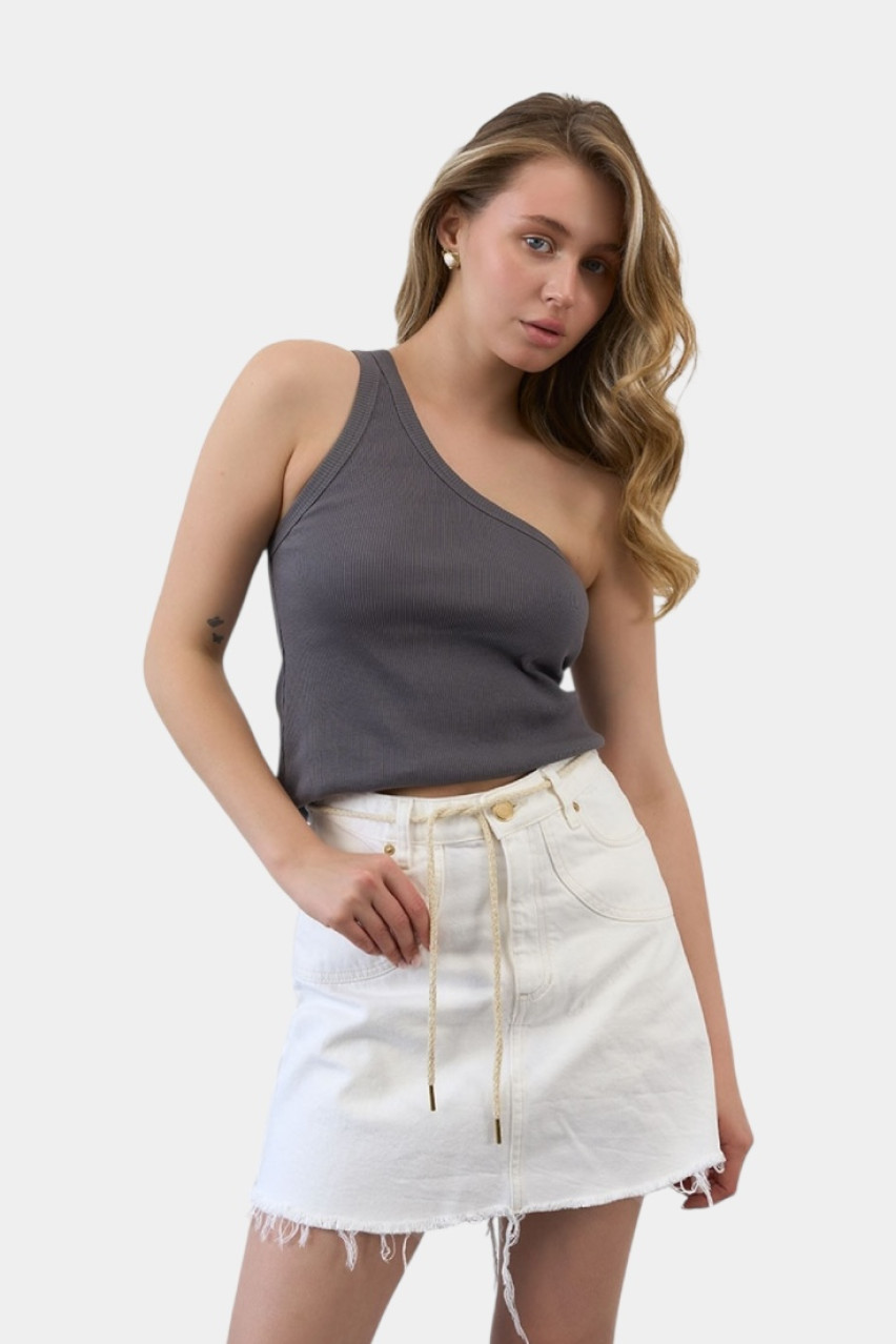 Белая джинсовая юбка-шорты D52W Aisenberg