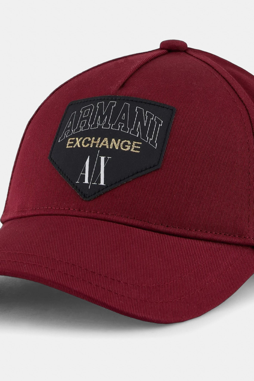 Бордова кепка Armani Exchange
