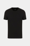 Чорна футболка приталеного крою з бавовни піма