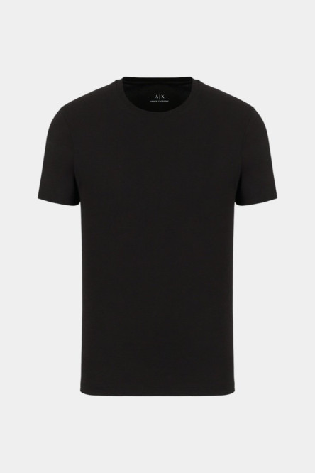 Черная футболка приталенного кроя из хлопка пима