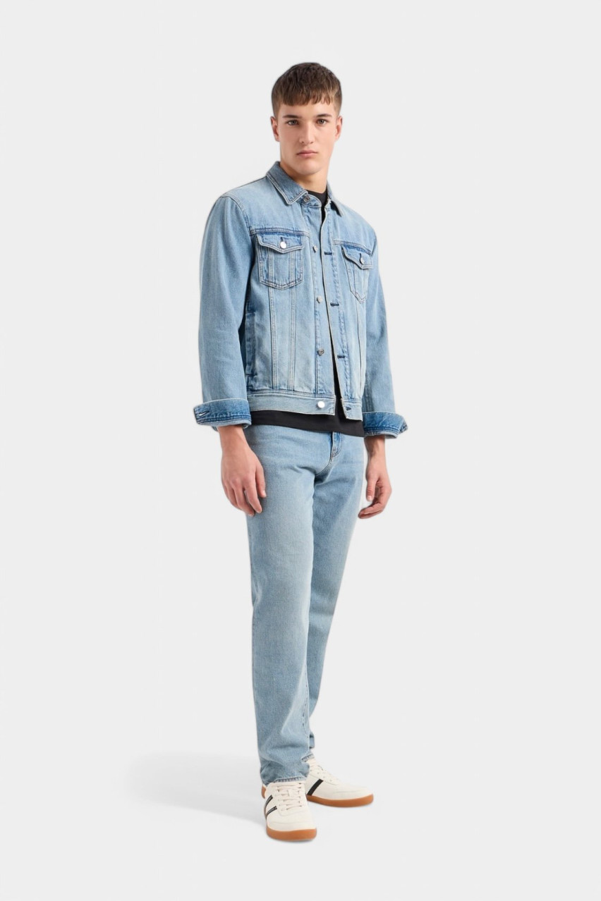 Чорна футболка приталеного крою з бавовни піма 8NZT74 ZJA5Z 1200 Armani Exchange