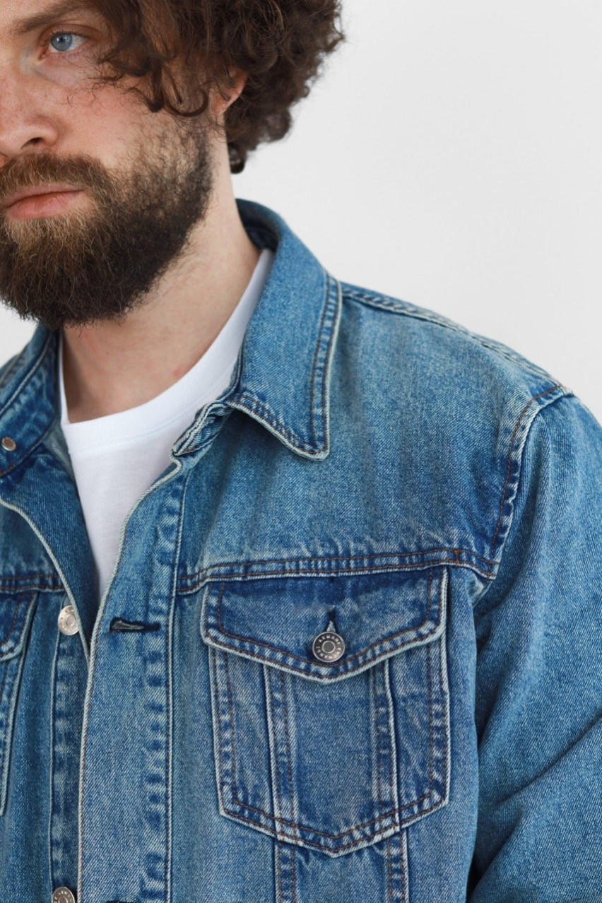 Блакитна джинсова куртка Armani Exchange