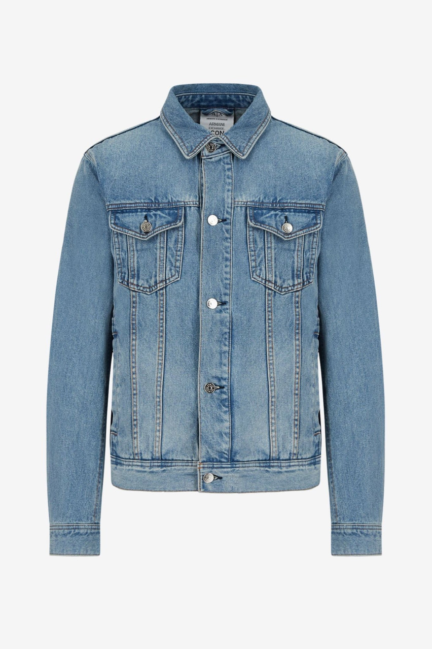 Блакитна джинсова куртка Armani Exchange