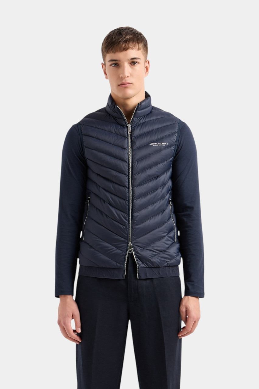 Темно-синя стьобана жилетка 8NZQ52 ZNW3Z 5578 Armani Exchange