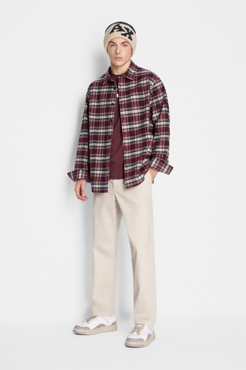 Бордовая рубашка Armani Exchange