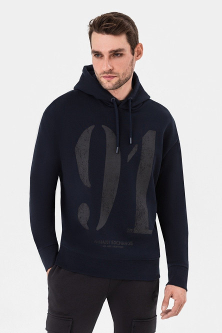 Темно-синє худі Armani Exchange