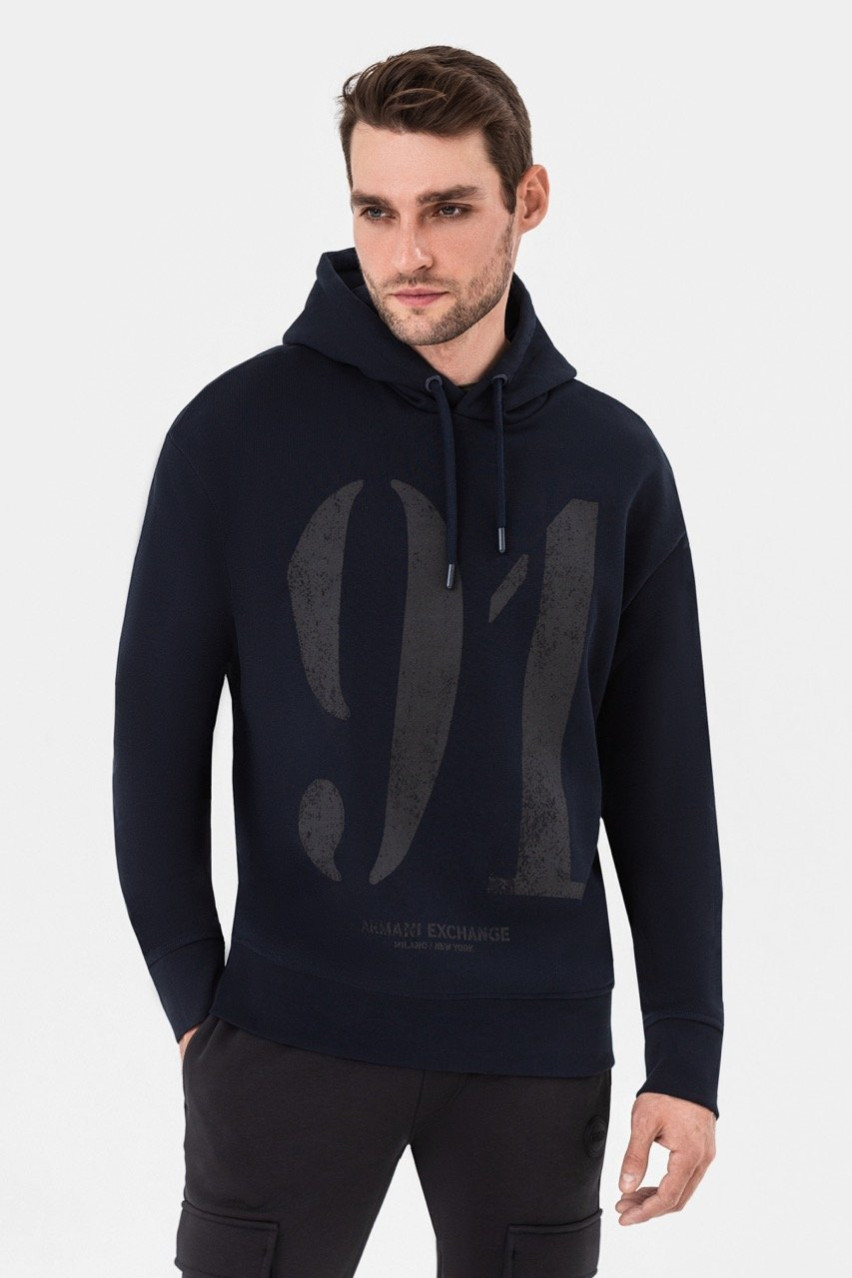 Темно-синє худі Armani Exchange