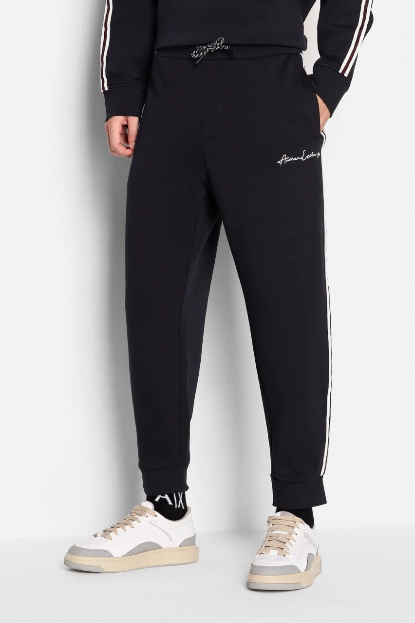 Темно-сині спортивні штани Armani Exchange