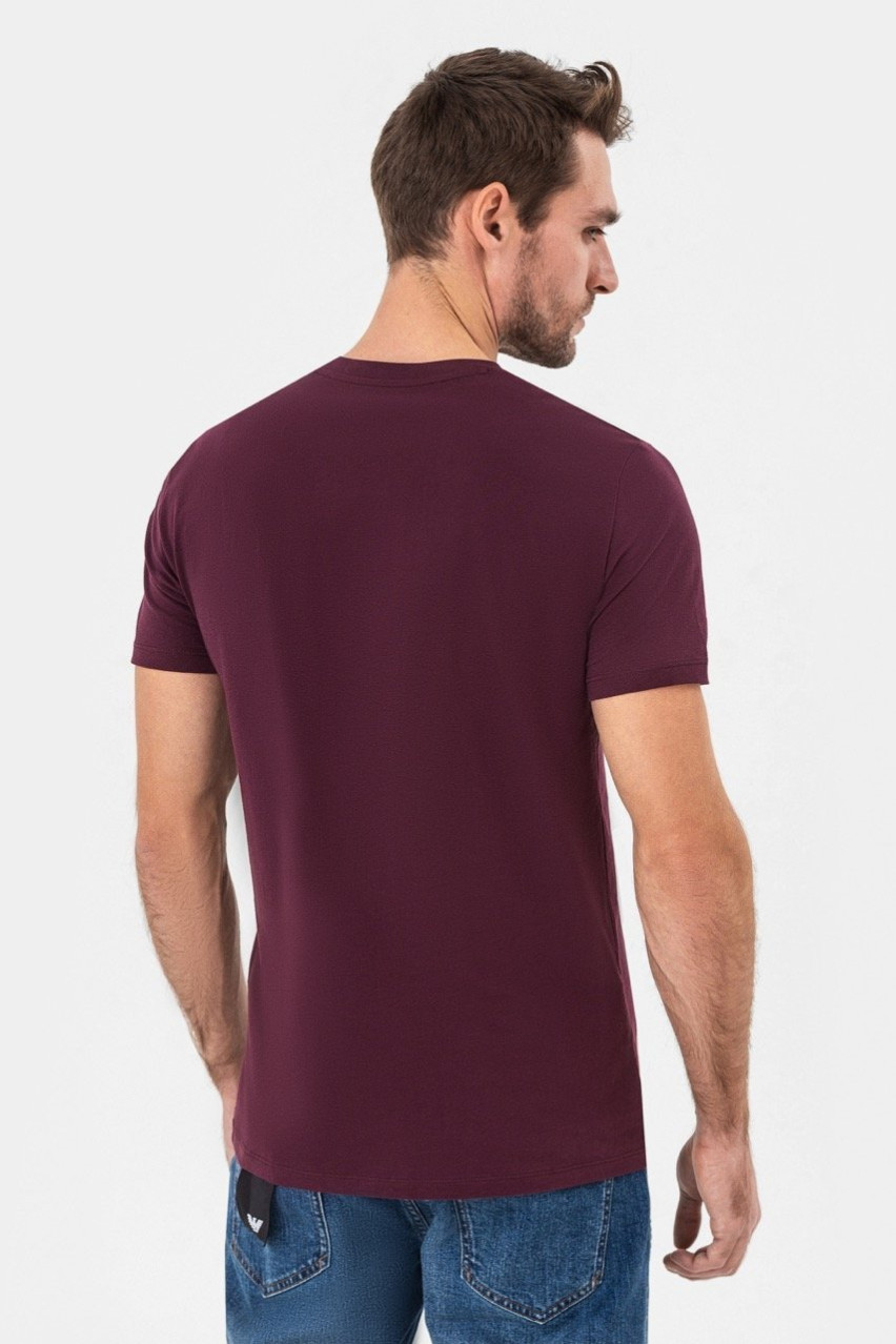 Бордовая футболка Armani Exchange