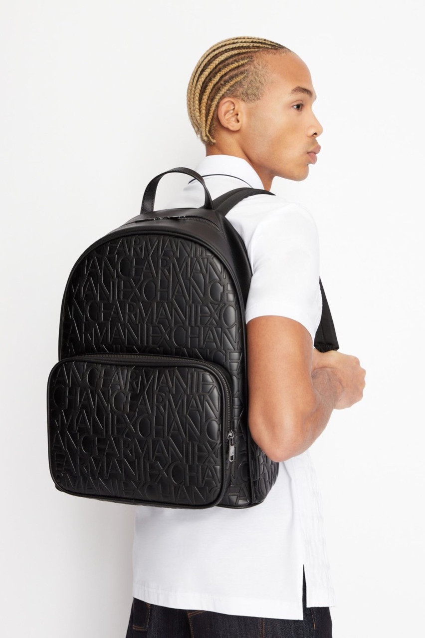Чорний рюкзак з переробленого матеріалу ASV 952510 CC838 00020 Armani Exchange