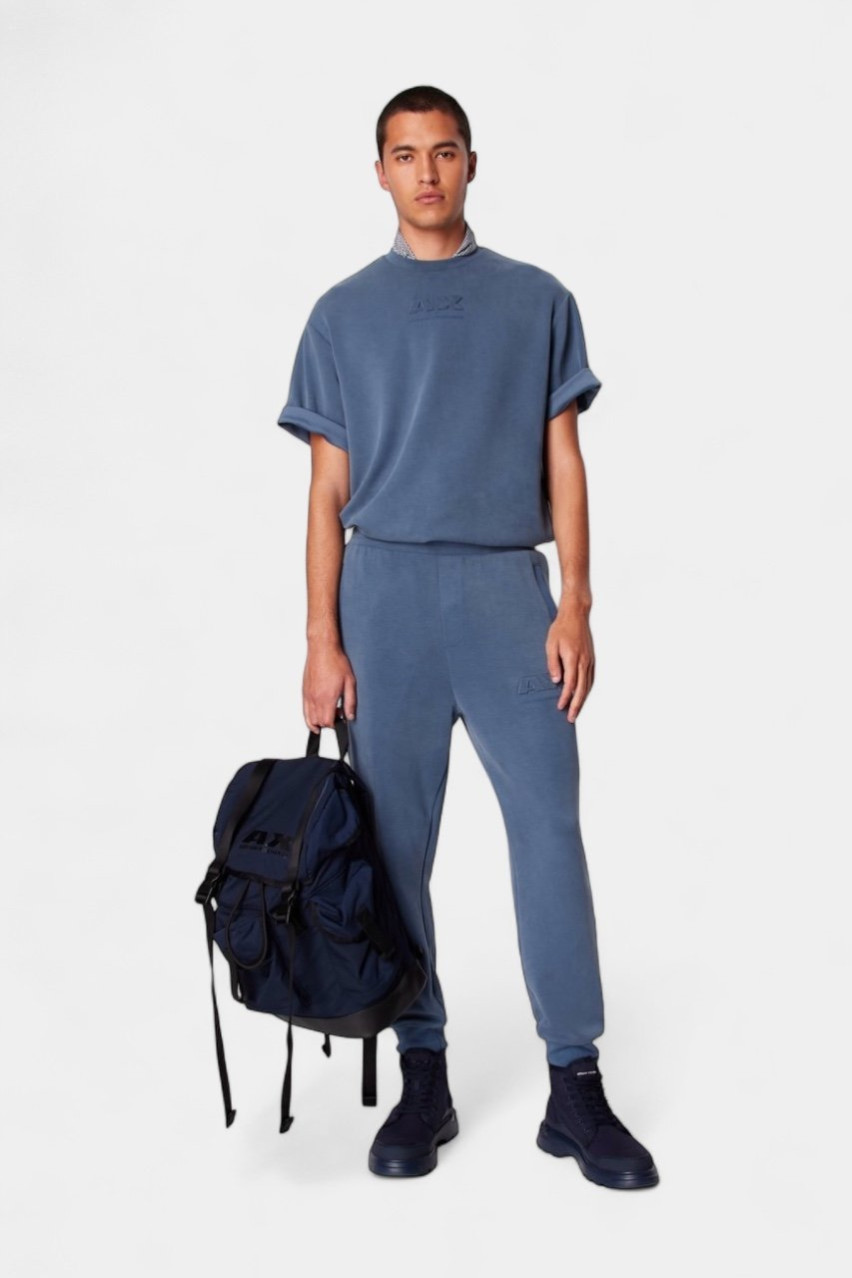 Голубая футболка 3DZMAC ZJUBZ 45AM Armani Exchange