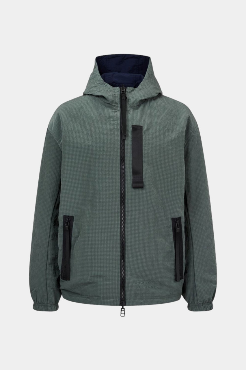 Зелено-синя вітрівка 3DZB23 ZN4FZ 6832 Armani Exchange