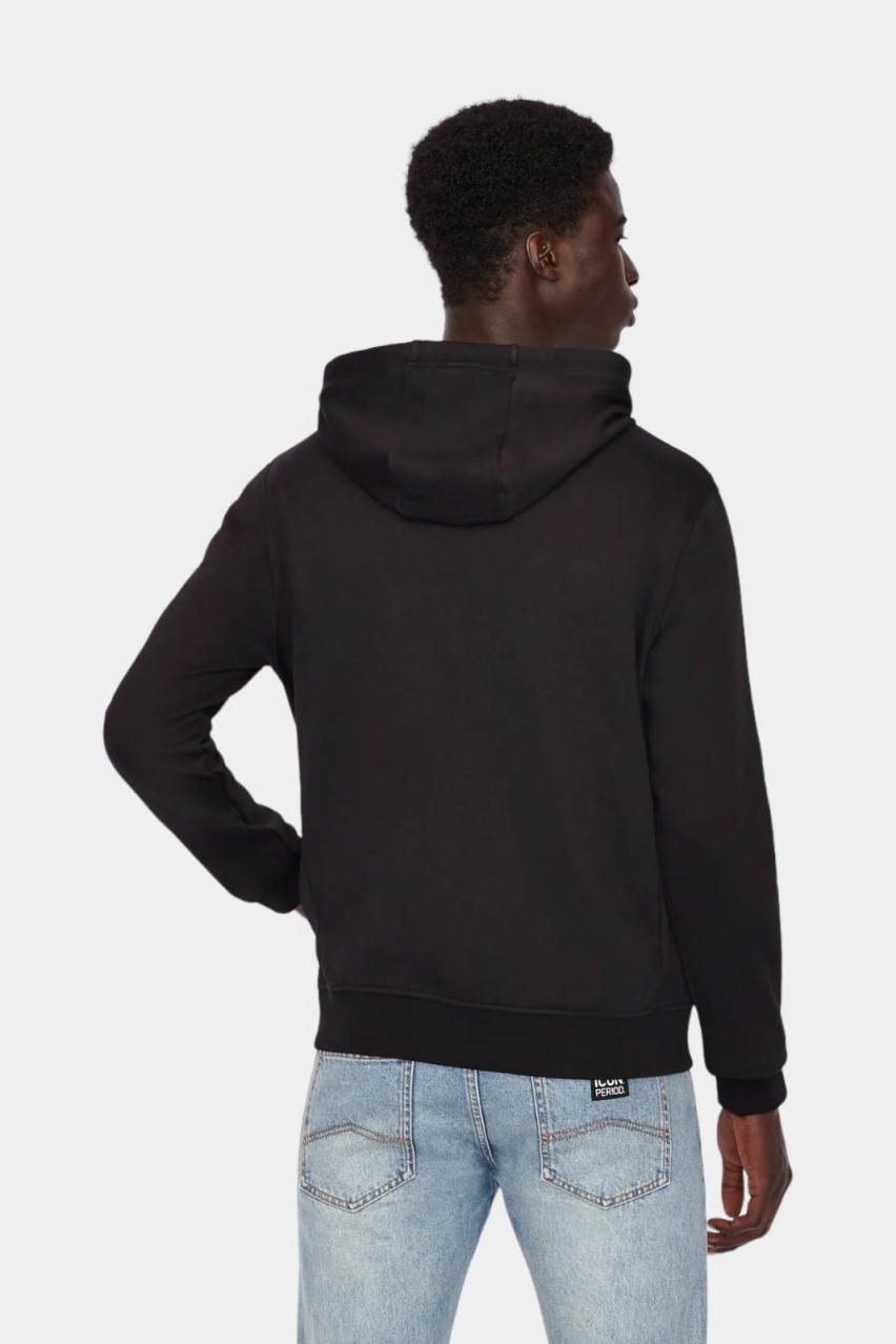 Чорне худі long zip 8NZMPP ZJ1ZZ 1200 Armani Exchange