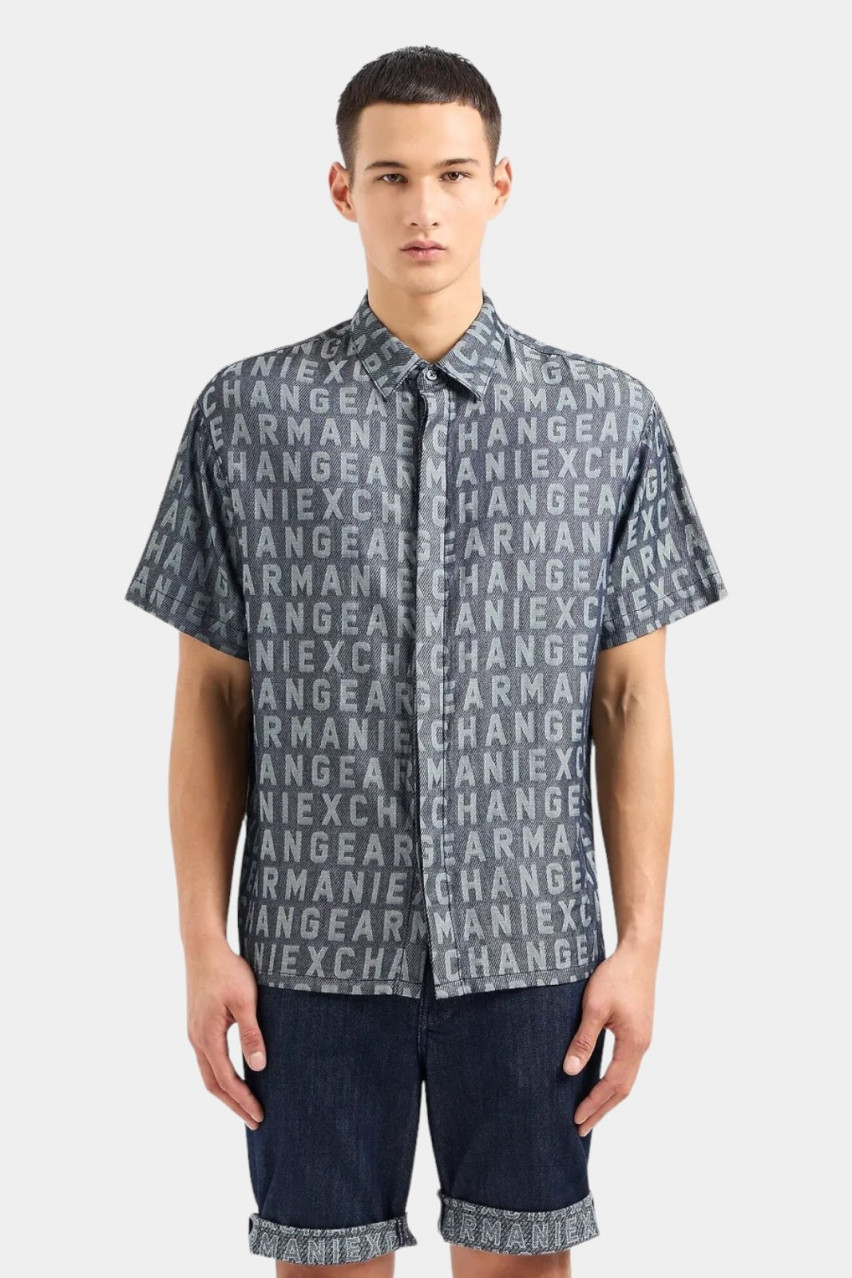 Синяя рубашка 3DZCD4 Z1WAZ 05HC Armani Exchange