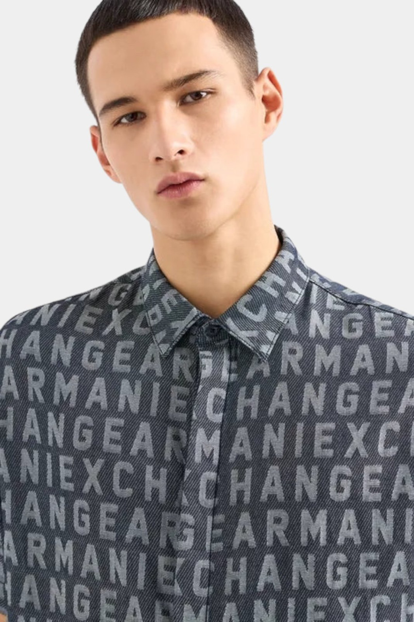 Синяя рубашка 3DZCD4 Z1WAZ 05HC Armani Exchange