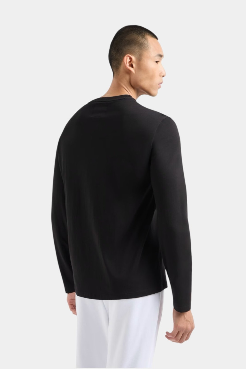 Черный хлопковый лонгслив 8NZTPL ZJH4Z 1200 Armani Exchange