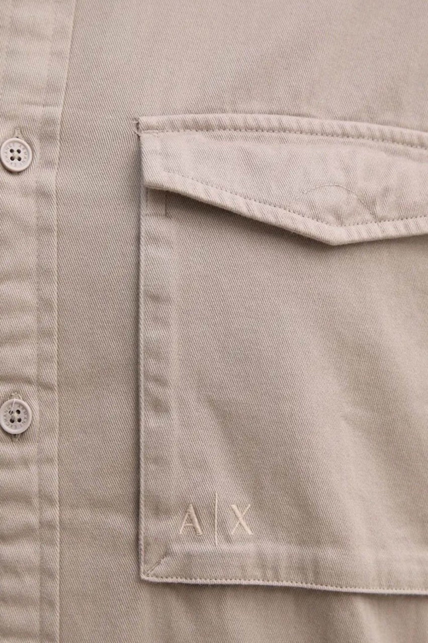 Бежева сорочка з нагрудною кишенею 6DZC07 ZN5EZ 17AB Armani Exchange