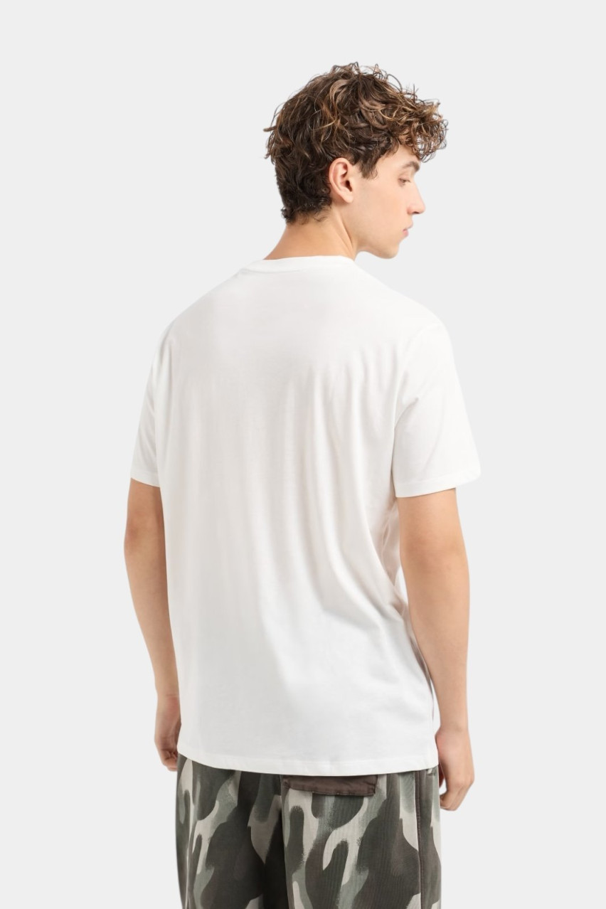 Біла футболка з абстрактним принтом-логотипом 6DZTHF ZJH4Z 1116 Armani Exchange