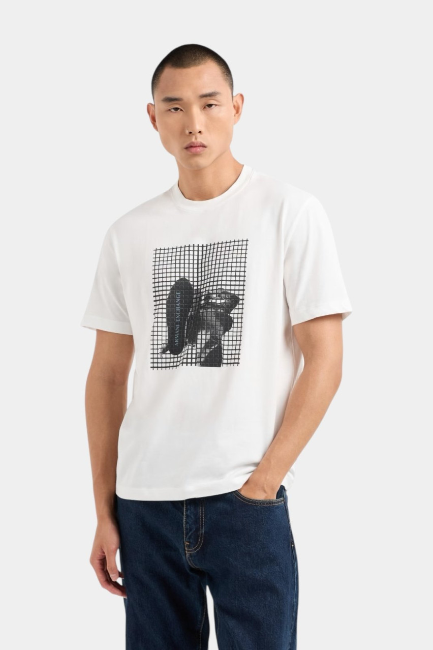 Біла футболка з фотопринтом 6DZTLD ZJ9JZ 1116 Armani Exchange