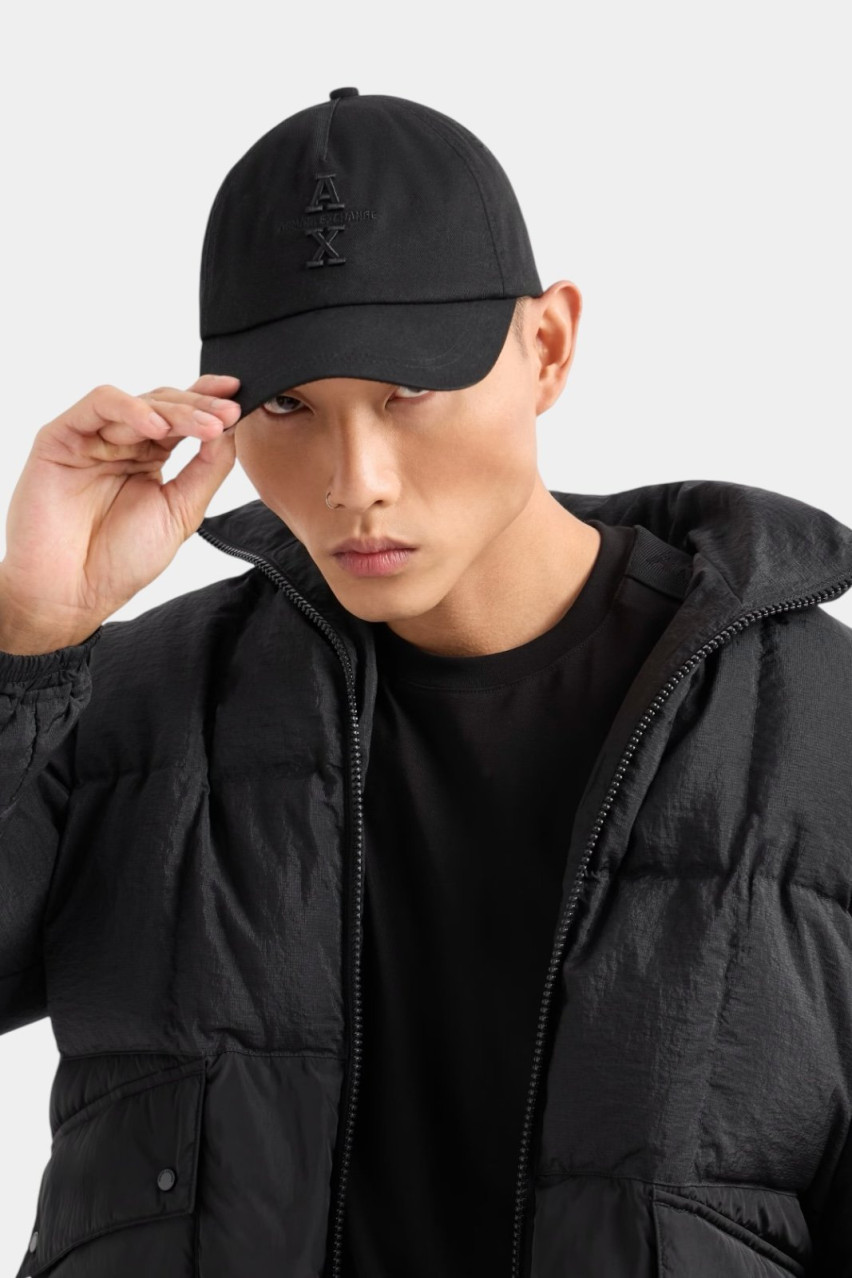 Чорна футболка з логотипними стрічками 6DZTLA ZJ9JZ 1200 Armani Exchange